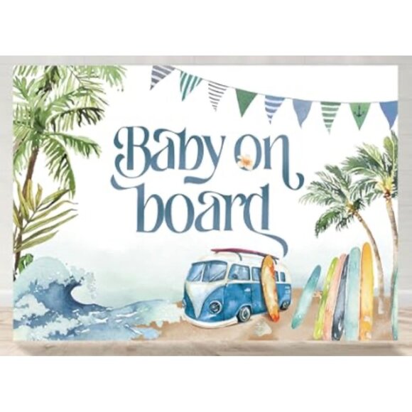Baby On Board Shower Banner 58 x 80 - Picture 1 of 2